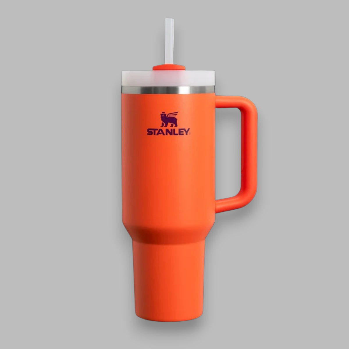 Stanley Quencher Orange H2.0 FlowState Tumbler | 40 oz Stainless Steel with Lid & Straw